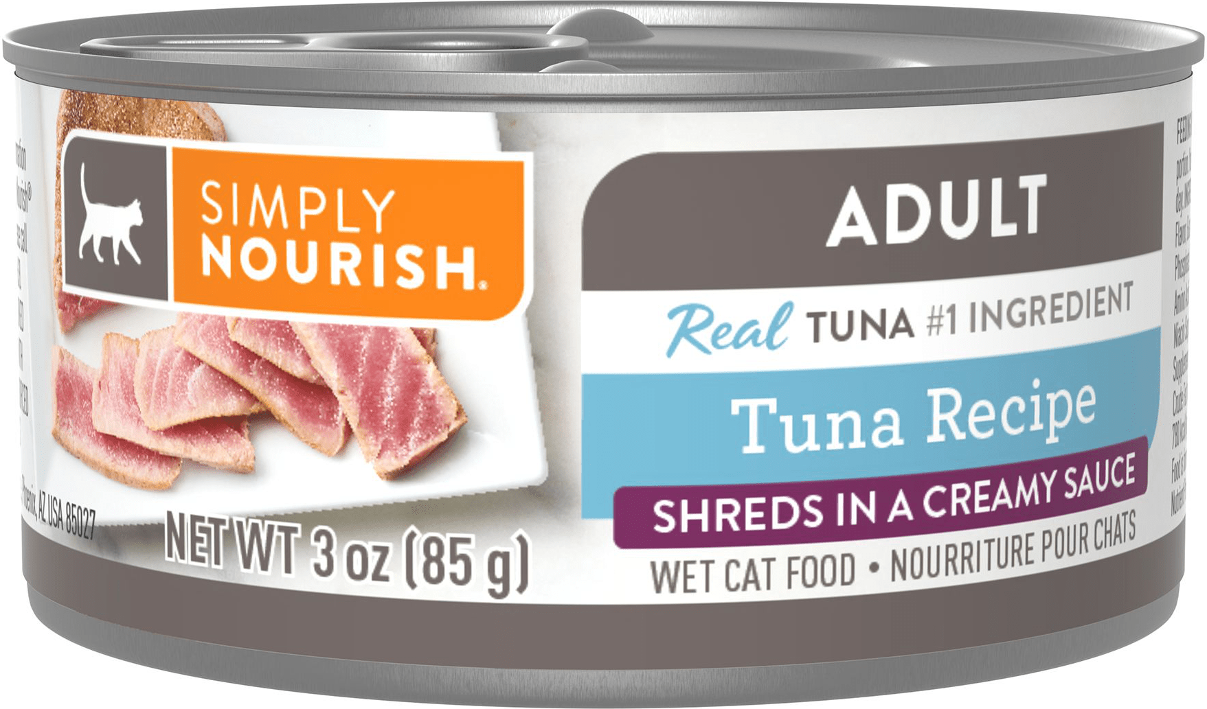 Simply Nourish Shreads In A Creamy Sauce Adult Wet Cat Food Natural, With Grain